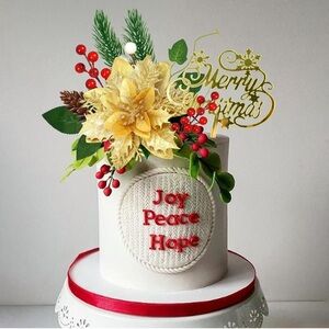 Christmas cake topper decorations
